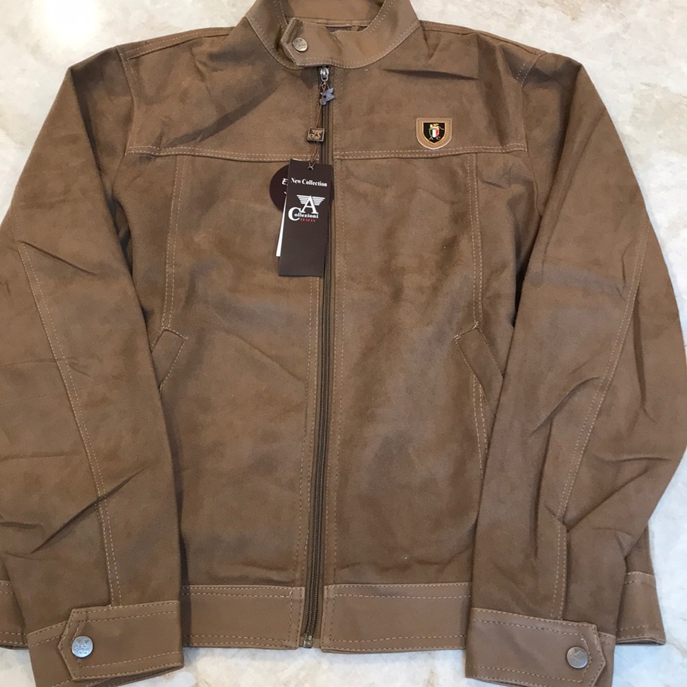 🆕 NWT Men’s Faux Suede Bomber Jacket